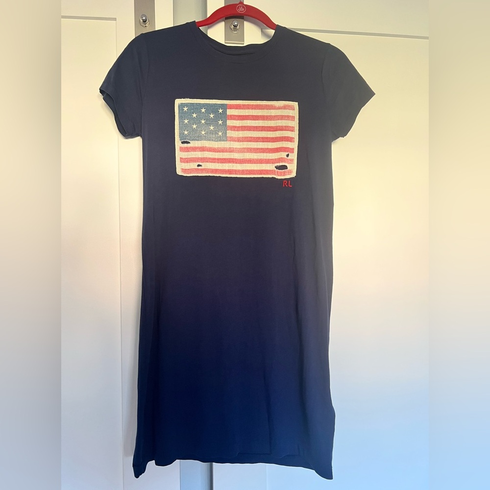 Polo by Ralph Lauren Distressed American flag t-shirt dress Size S